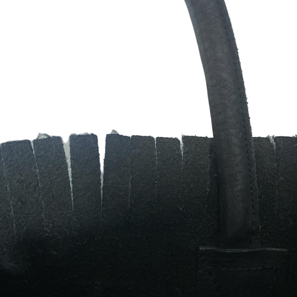 Salvatore Ferragamo Fringe Leather Tote Bag Black - Picture 12 of 15